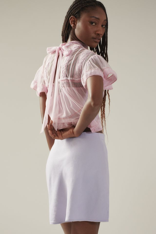 The Tilda Mini Slip Skirt: Linen Edition