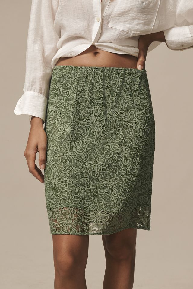 The Tilda Knee-Length Slip Skirt: Lace Pencil Edition #1