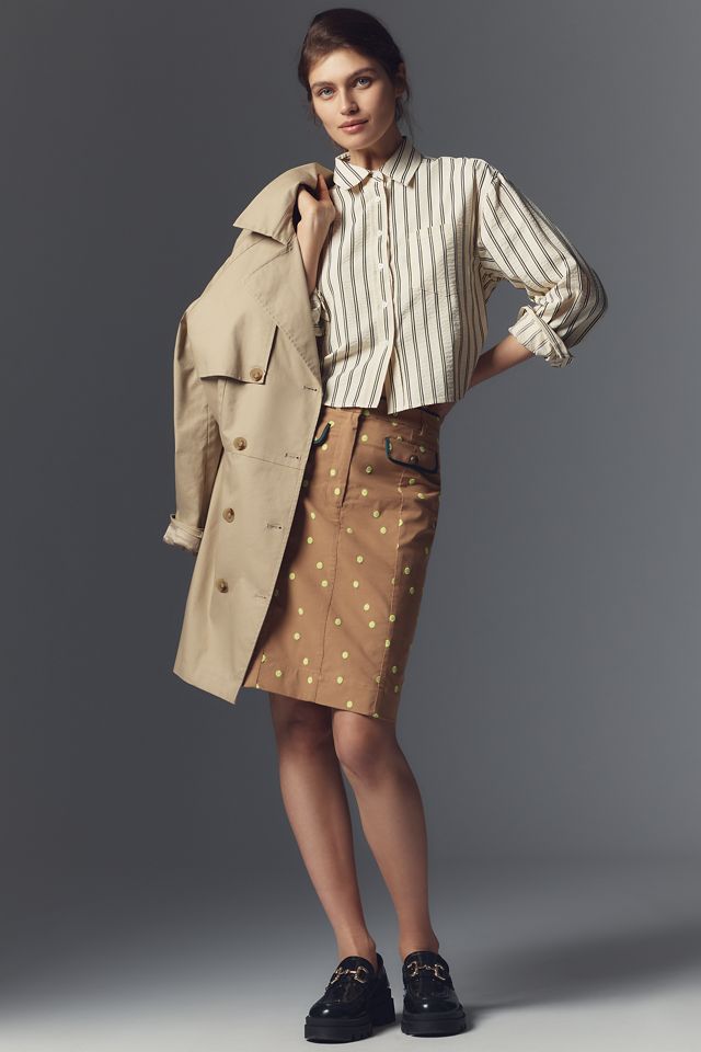 Maeve Clean Trouser Column Knee-Length Skirt #2