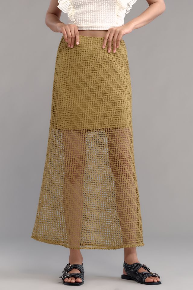 The Tilda Maxi Slip Skirt: Sheer Overlay Edition #1