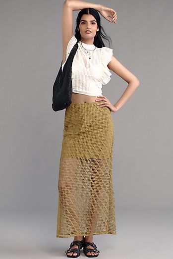 By Anthropologie Sheer Volume Maxi Skirt | Anthropologie By Anthropologie Sheer Volume Maxi Skirt | Anthropologie