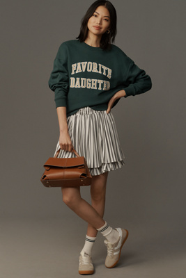 Shop Maeve Flirty Layered Full Mini Skirt In Black