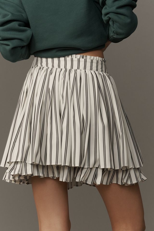 Maeve Flirty Layered Full Mini Skirt #3