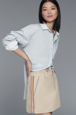 MAEVE SIDE-STRIPED MINI SKIRT 