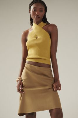 The Tilda Slip Skirt: Linen Knee-Length Edition