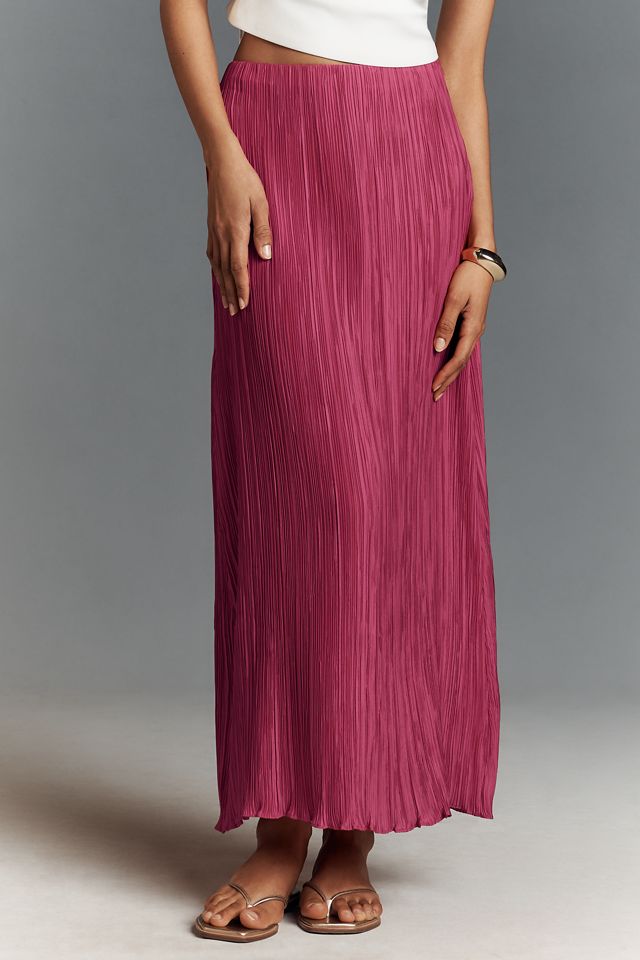 The Tilda Maxi Slip Skirt: Plissé Edition #1