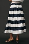 Maeve Full Striped Midi Skirt