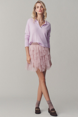 The Chéri Ruffled Tulle Mini Skirt by Anthropologie