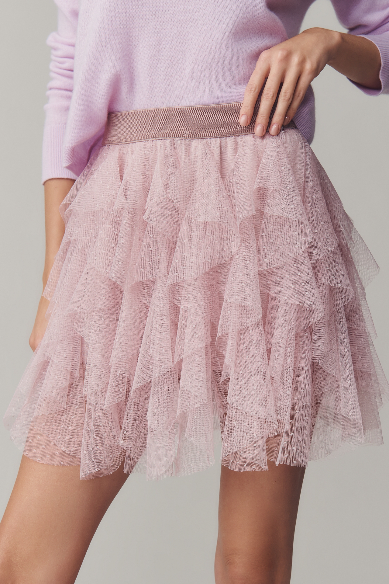 The Chéri Ruffled Tulle Mini Skirt by Anthropologie