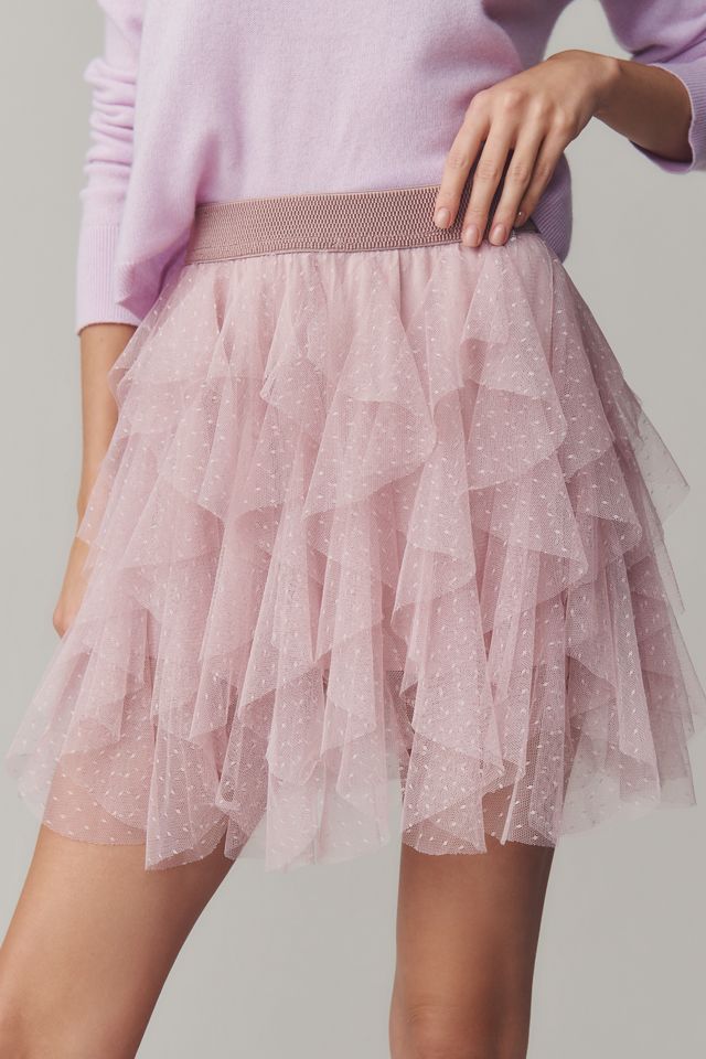 The Chéri Ruffled Tulle Mini Skirt by Anthropologie #1