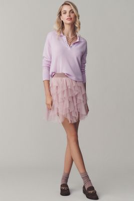 The Chéri Ruffled Tulle Mini Skirt by Anthropologie