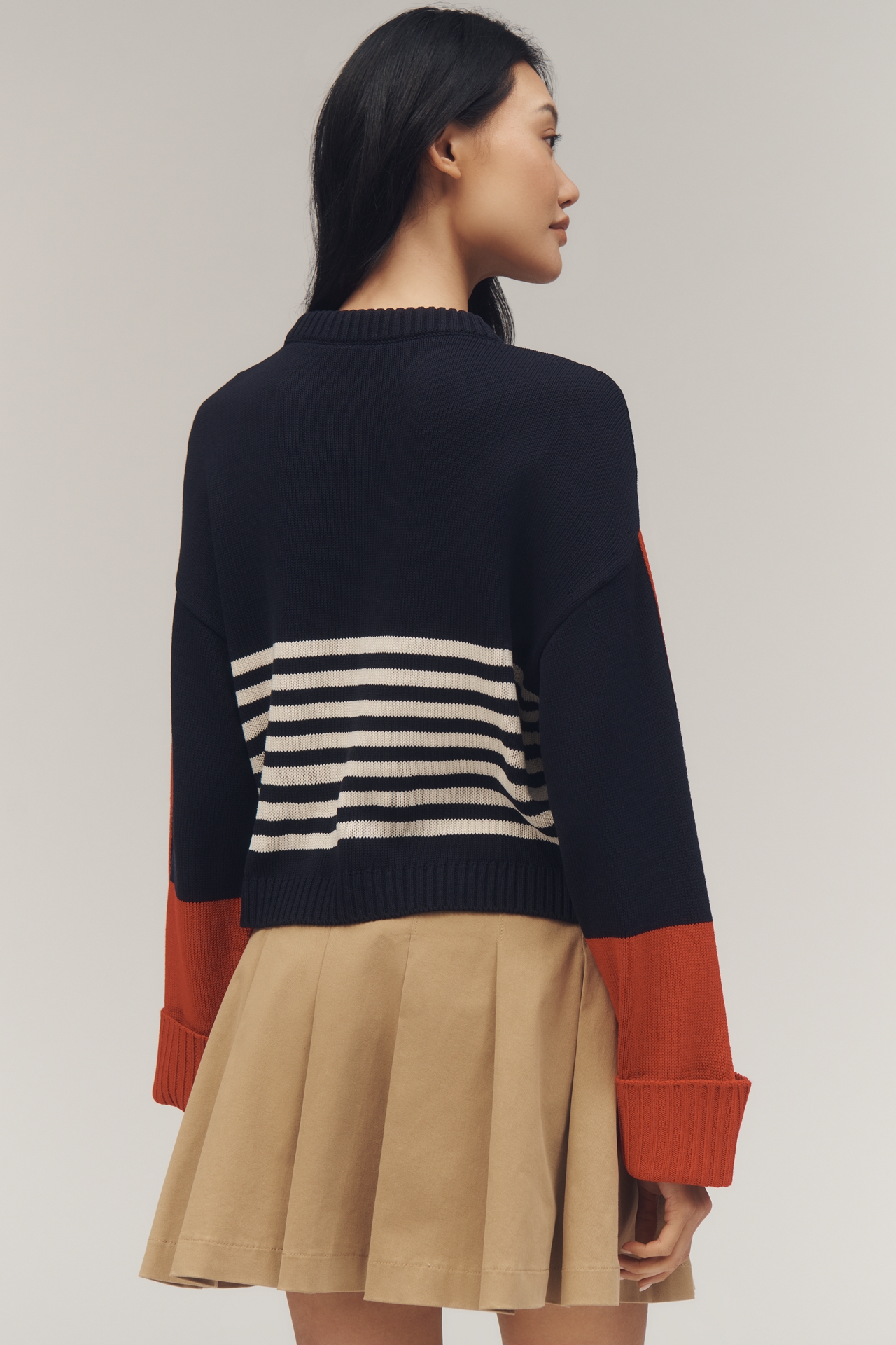 Maeve Reworked Pleated Mini Skirt