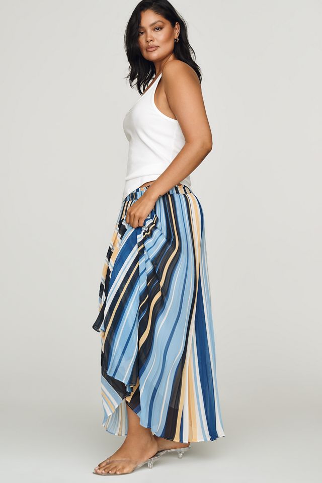 Maeve Sheer Pleated Maxi Skirt #6
