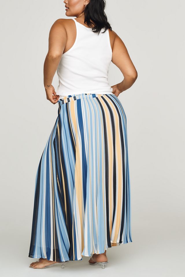 Maeve Sheer Pleated Maxi Skirt #8