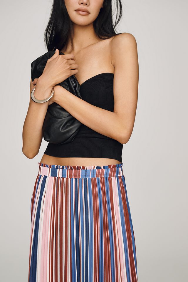 Sheer Pleated Maxi Skirt by Maeve #1