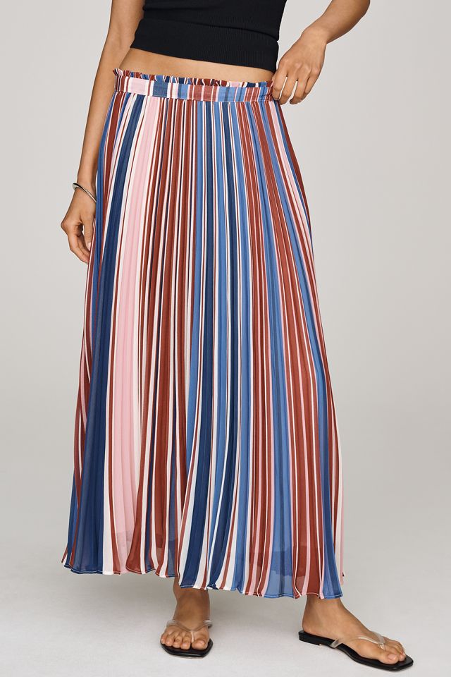 Sheer Pleated Maxi Skirt by Maeve #2