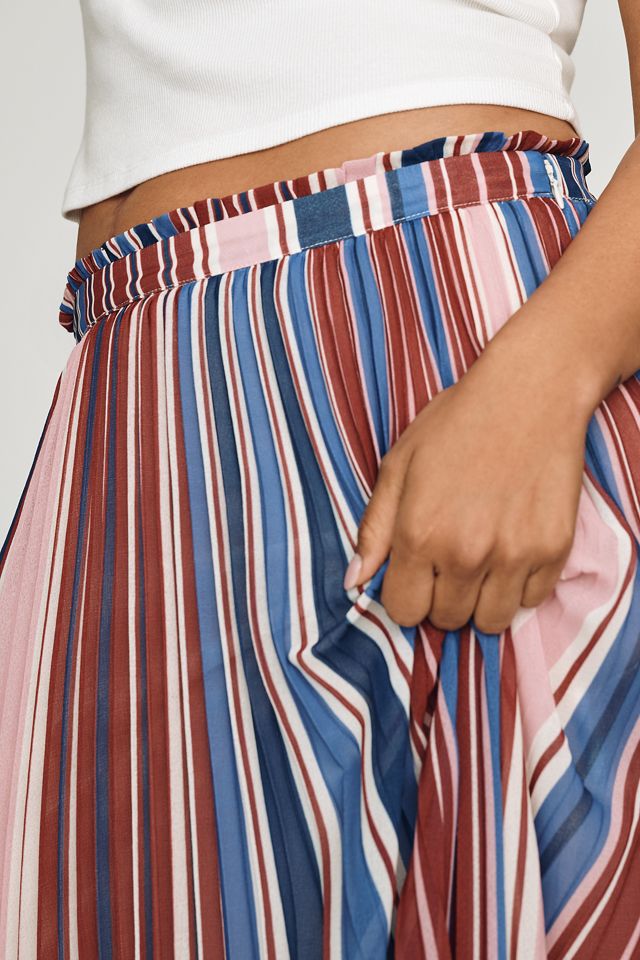 Sheer Pleated Maxi Skirt by Maeve #7