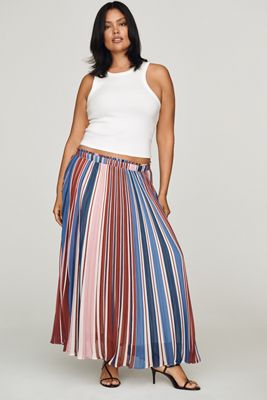 Sheer Pleated Maxi Skirt by Maeve