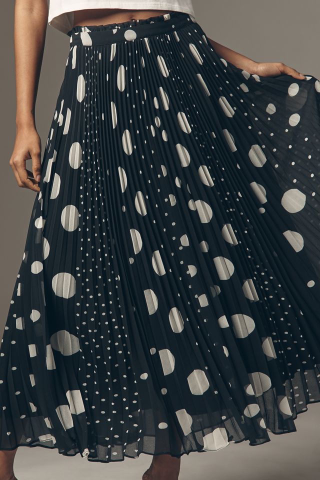 Maeve Sheer Pleated Maxi Skirt #1