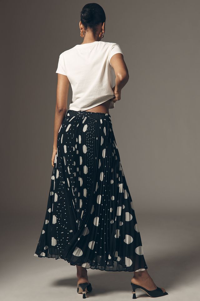 Maeve Sheer Pleated Maxi Skirt #2
