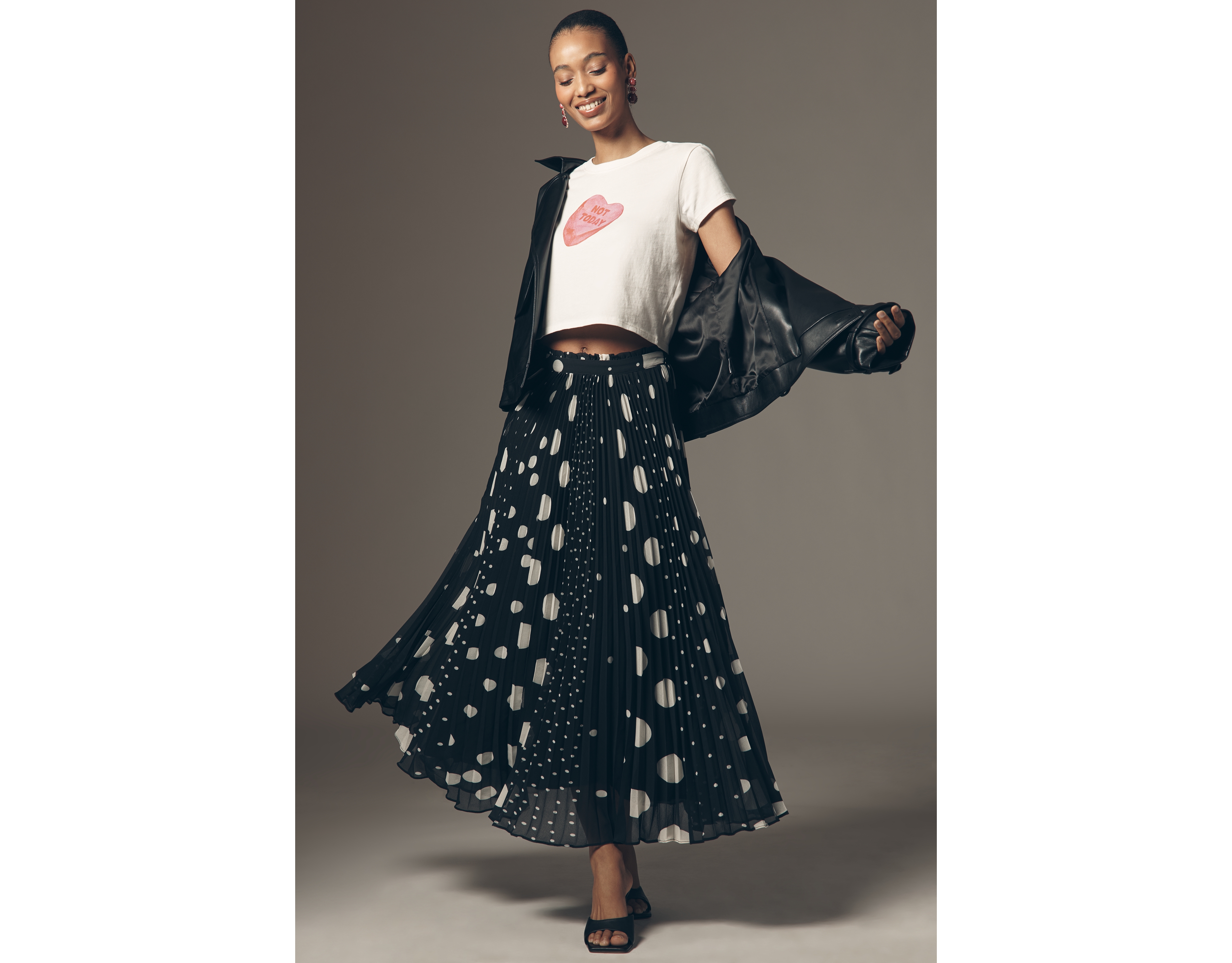 Maeve Sheer Pleated Maxi Skirt