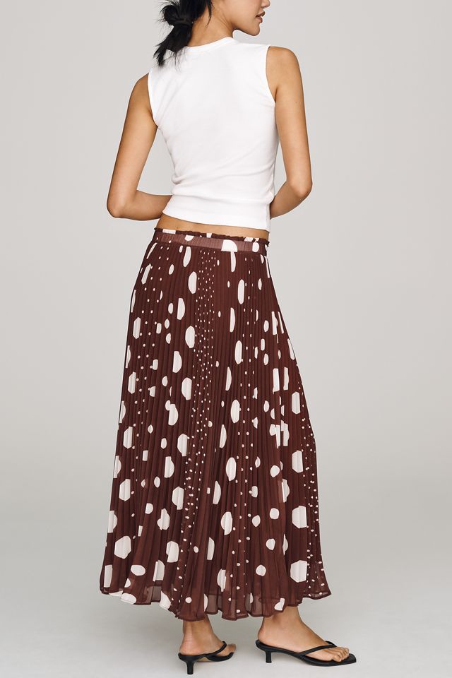 Maeve Sheer Pleated Maxi Skirt #2