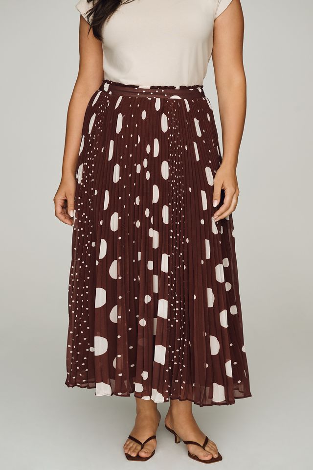 Maeve Sheer Pleated Maxi Skirt #4