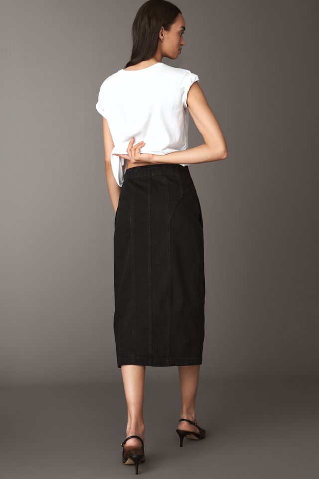 Pilcro Corseted Denim Pencil Skirt #2