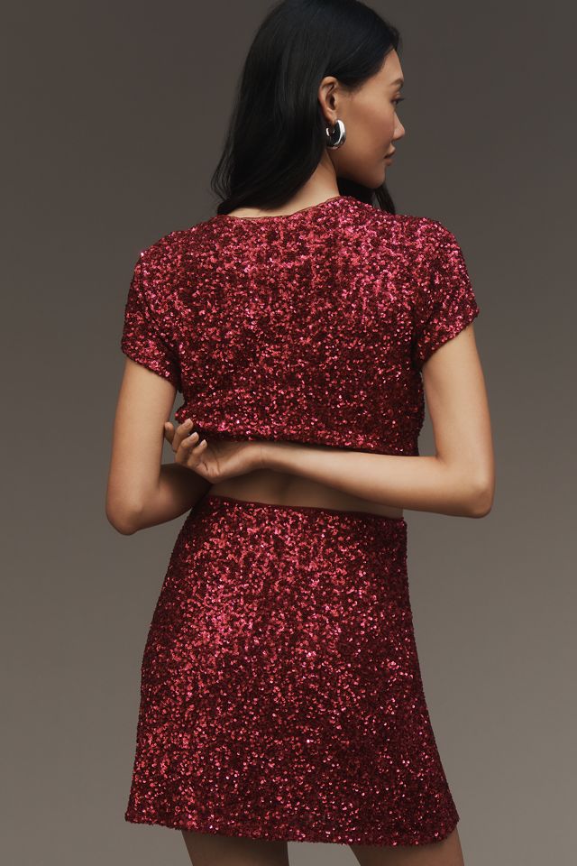 The Tilda Sequin Mini Slip Skirt #2