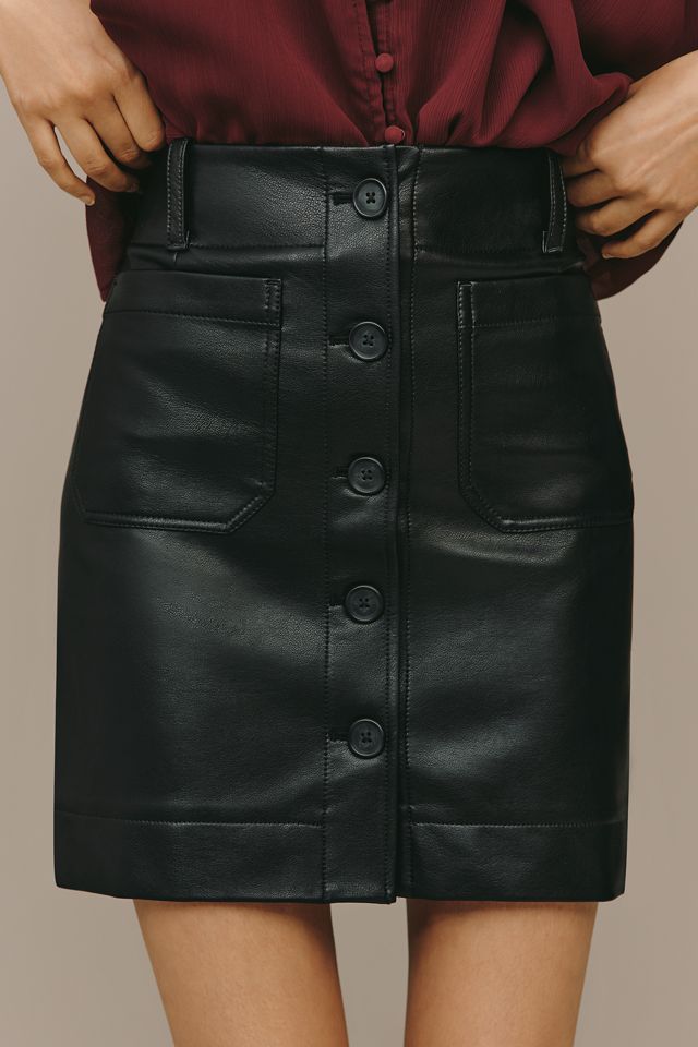 The Colette Faux-Leather Mini Skirt by Maeve #1