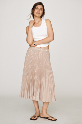 Valerie Pleated Midi Skirt by Maeve | Anthropologie