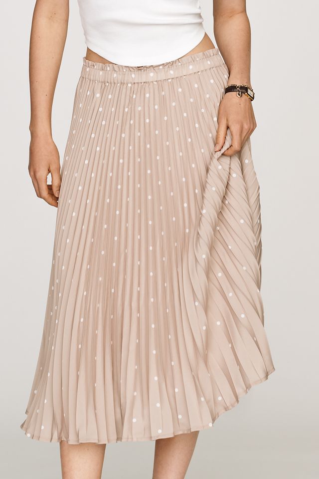 Valerie Pleated Midi Skirt by Maeve | Anthropologie