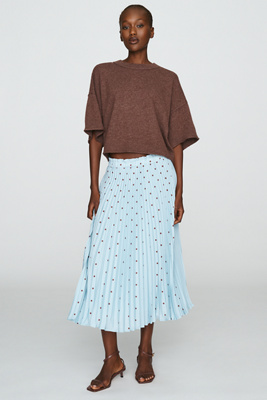 Valerie Pleated Midi Skirt by Maeve | Anthropologie