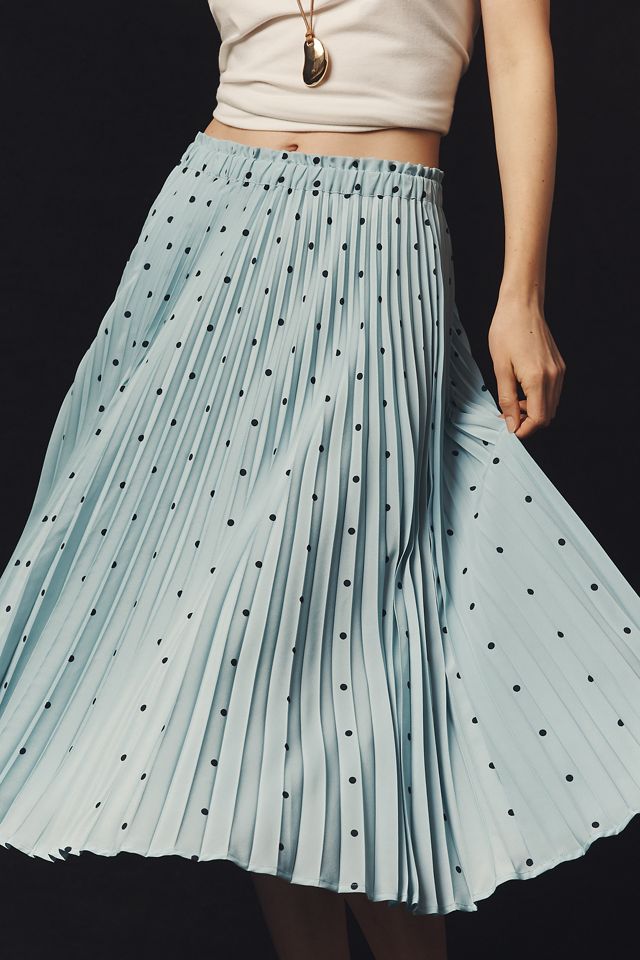 The Valerie Pleated Midi Skirt by Maeve | Anthropologie