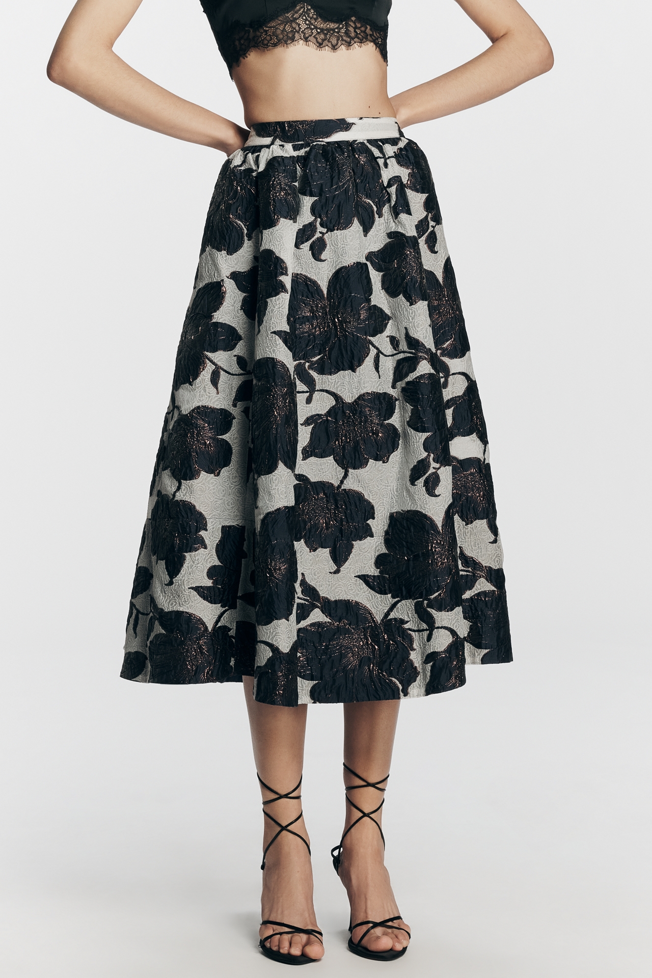 The Jacie Poplin Printed Maxi Skirt by Maeve