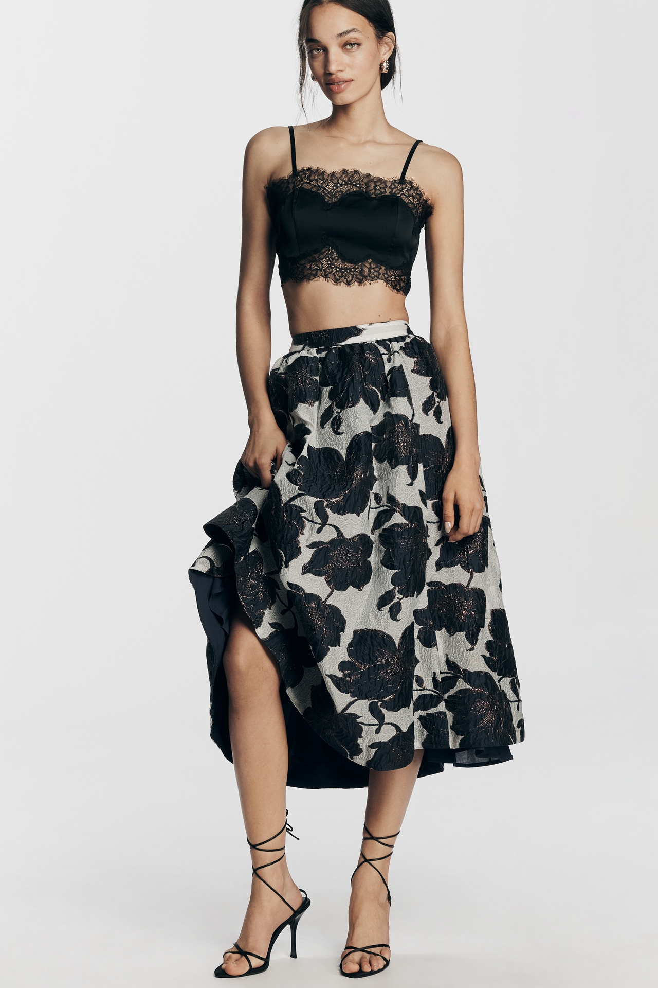 The Jacie Poplin Printed Maxi Skirt by Maeve