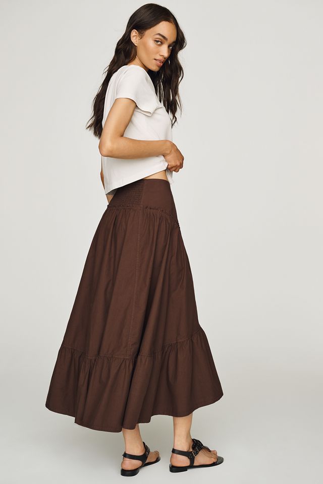 Pilcro Tiered Asymmetrical Midi Skirt #2