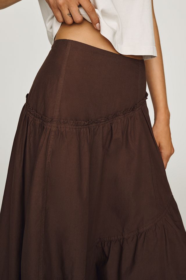 Pilcro Tiered Asymmetrical Midi Skirt #3
