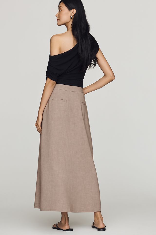 By Anthropologie Crossover Wrap Maxi Skirt #3