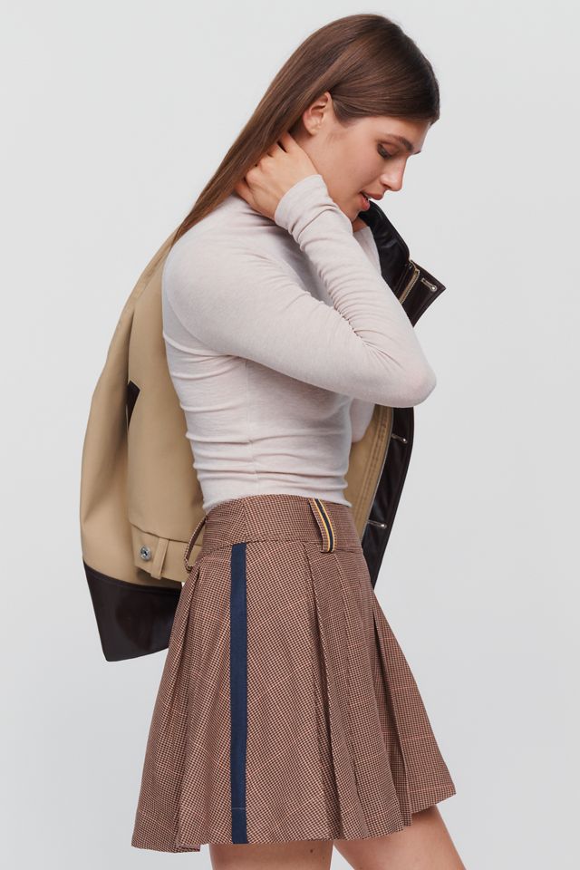 Maeve Pleated A-Line Mini Skirt #1