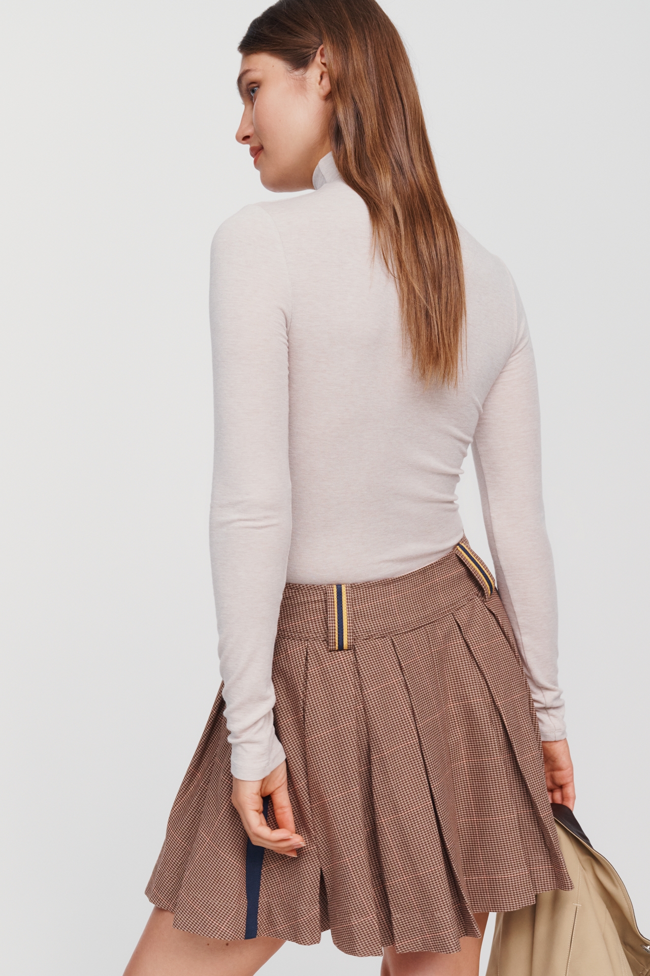 Maeve Pleated A-Line Mini Skirt