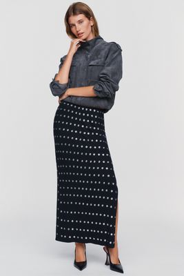 By Anthropologie Studded Midi Skirt