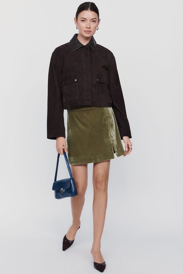 Maeve Gemma Velvet Mini Skirt #3