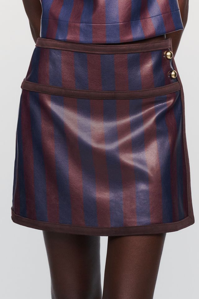 Maeve Faux Leather Mini Skirt #1