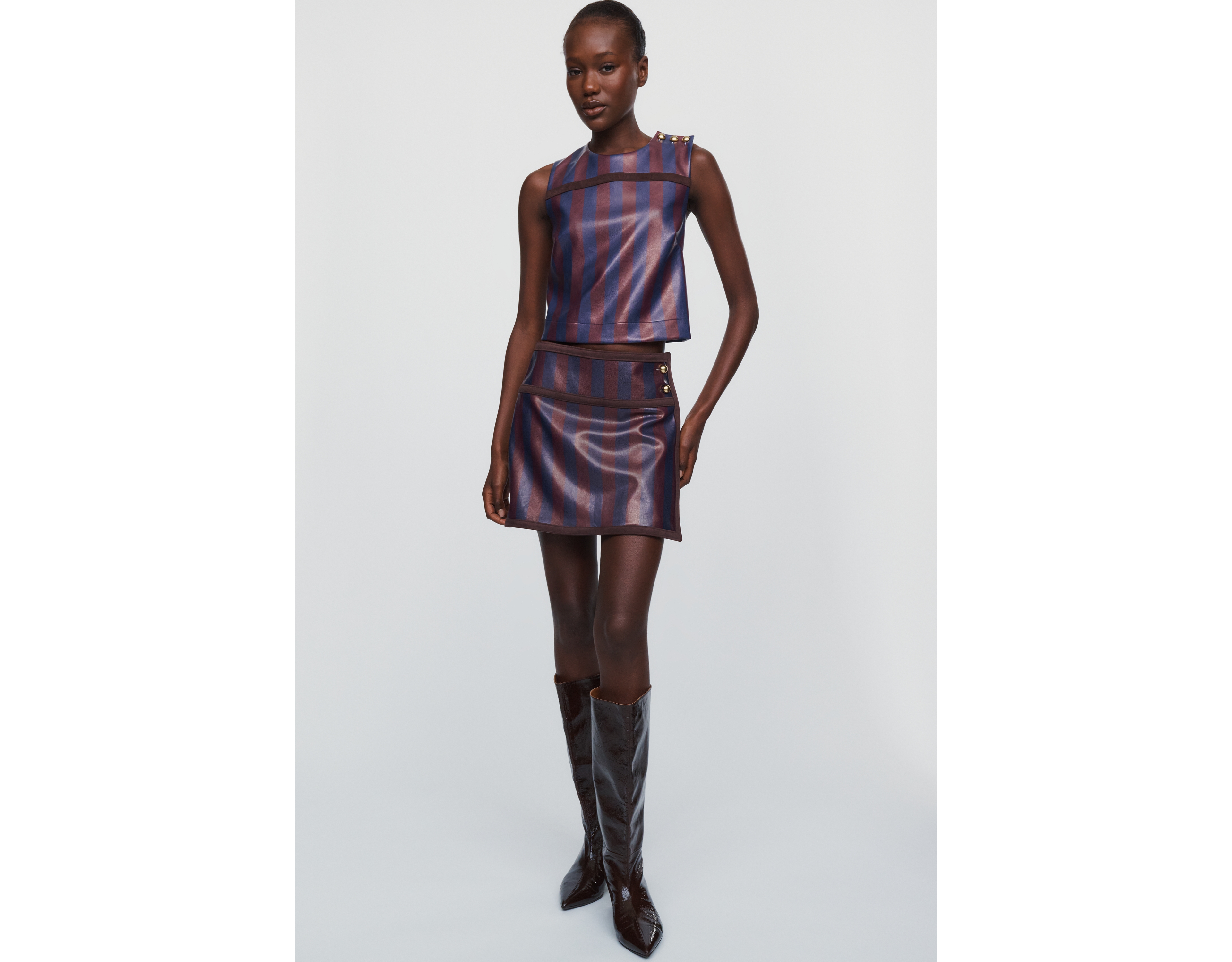 Maeve Faux Leather Mini Skirt
