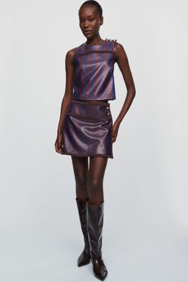 Maeve Faux Leather Mini Skirt