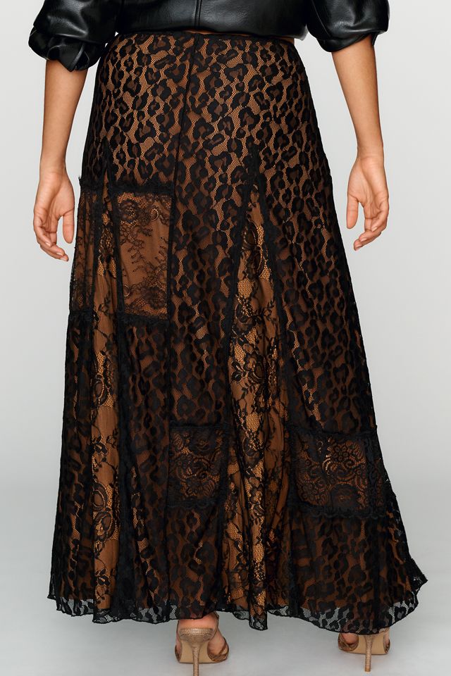 By Anthropologie Lace Godet Maxi Skirt #7