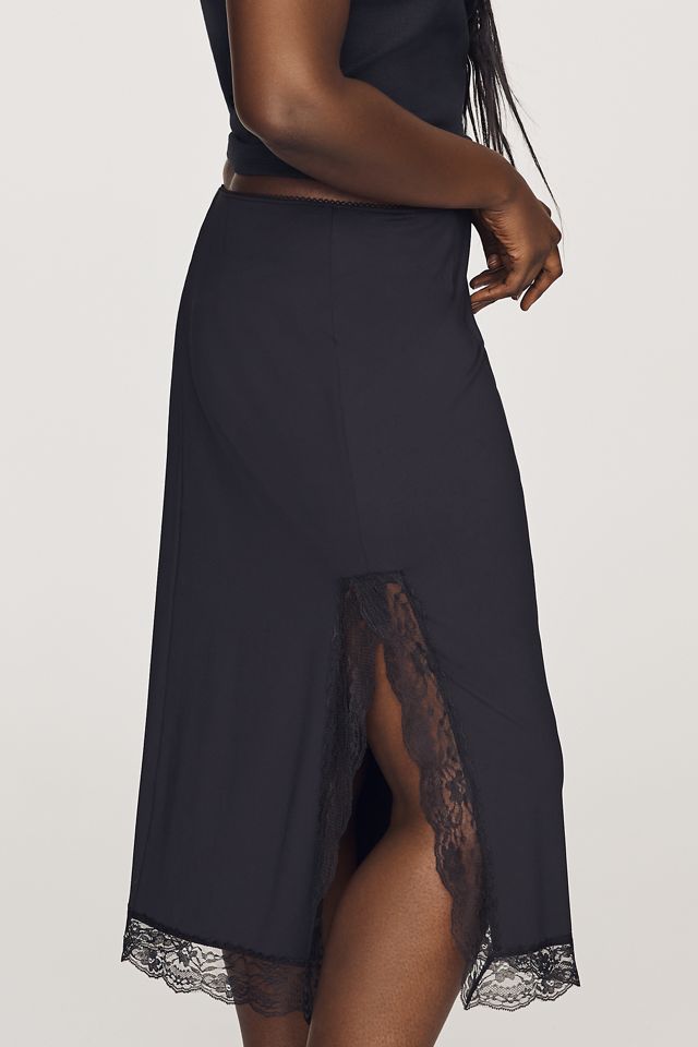 By Anthropologie Lace Trim Midi Skirt #6