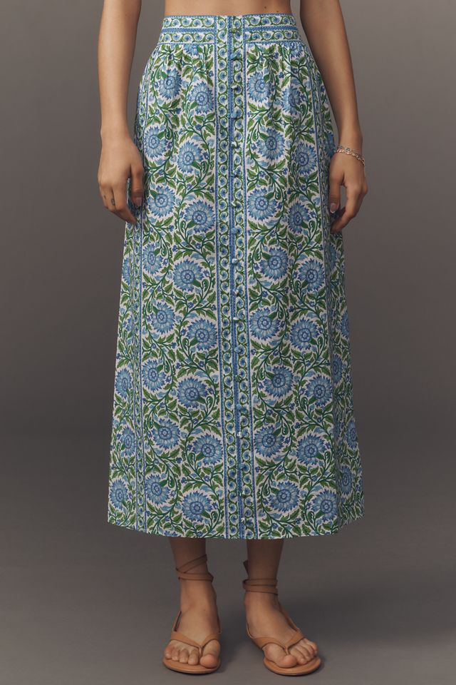 Pink City Prints Freya Midi Skirt #1