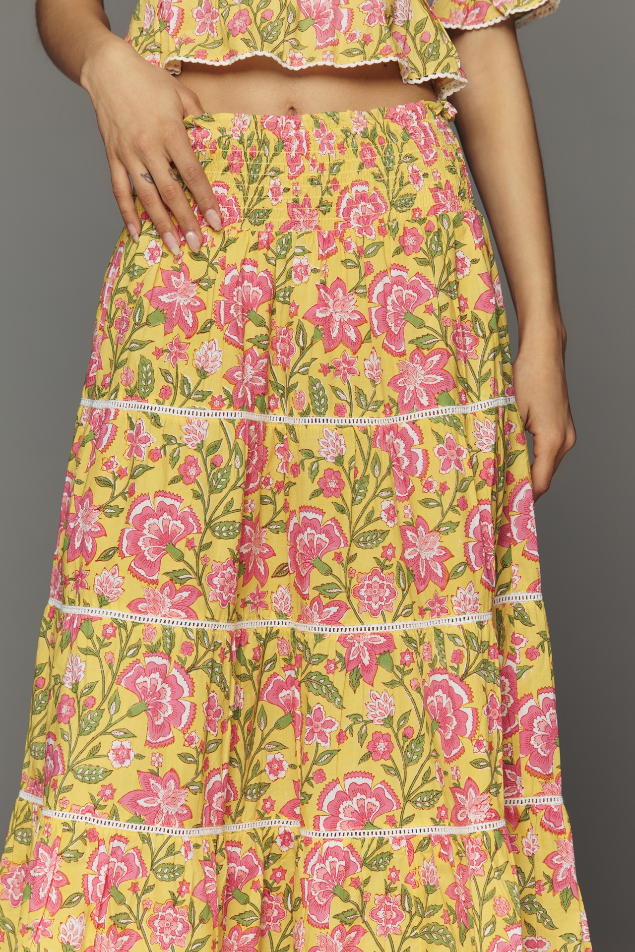 Pink City Prints 100% Cotton Rah Maxi Skirt
